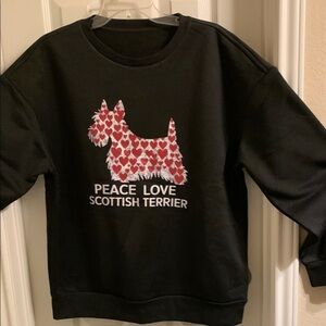 Scottie Dog Heart Sweatshirt Size XL New Never Worn Super Comfy
